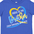 thumbnail image 4 of Inktastic Proud of My Brother Down Syndrome Awareness Heart Ribbon Boys or Girls Toddler T-Shirt, 4 of 5