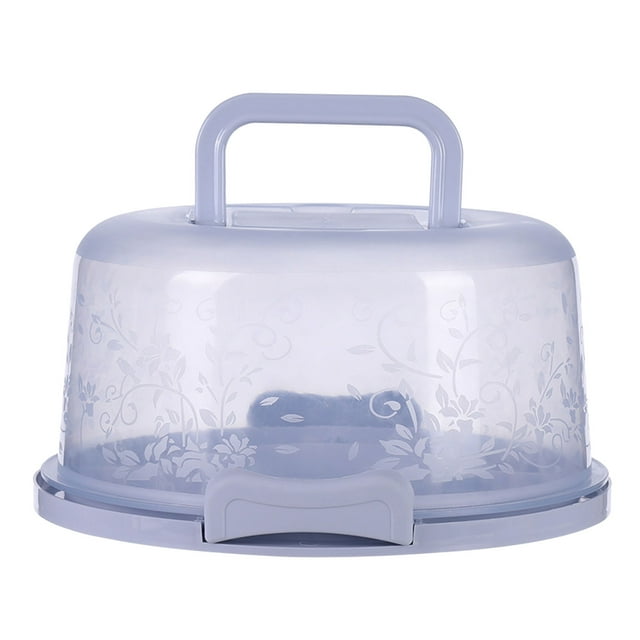 Piwvid Round Cake Carrier Portable Cake Box Cake and Cupcake Cake Holder Container for Cake Pie Box Comes with Handle, Container Holds Pies
