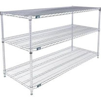 Global Industrial 24603C3 Nexel 3 Shelf Chrome Wire Shelving Unit Starter, Chrome - 60 x 24 x 34 in.