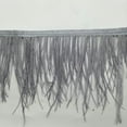 thumbnail image 2 of 4"-6" (15cm) Real Feather Fringe 1 Yard/1M Dyed sewing Craft gray, 2 of 4