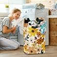 thumbnail image 5 of Yayeee Freestanding Laundry Hamper with Handle Collapsible Large Storage Basket for Clothes, Yellow Flowers, 5 of 7