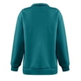 thumbnail image 4 of Sudadera con cremallera de color sólido de manga larga casual de moda para mujer azul marino/XL, 4 of 7