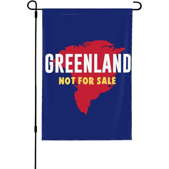 Greenland Is Not For Sale Garden Flag 12x18 I Love Greenland Is Not For Sale Yard Sign House Flag No Flagstand