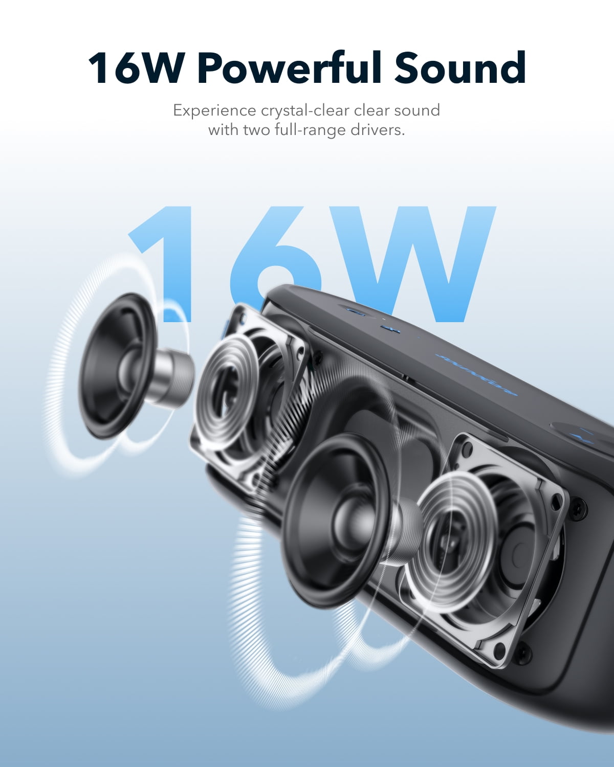 soundcore Select 3 Outdoor Speaker, 16W, BassUp Technology, 20H Playtime, IPX7 Waterproof, New - Walmart.com soundcore Select 3 Outdoor Speaker, 16W, BassUp Technology, 20H Playtime, IPX7 Waterproof, New - Walmart.com