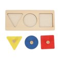 thumbnail image 2 of Rompecabezas De Formas Geométricas, Rompecabezas De Perilla De Madera De 3 Colores Divertido Para Fiestas Navideñas Para Niños Pequeños, 2 of 7