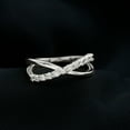 thumbnail image 3 of Rosec Jewels Natural Diamond Promise Ring for Women - Diamond Crossover Ring - HI-SI Quality - Ready to Gift for Valentines, 18K White Gold, US 4.50, 3 of 9