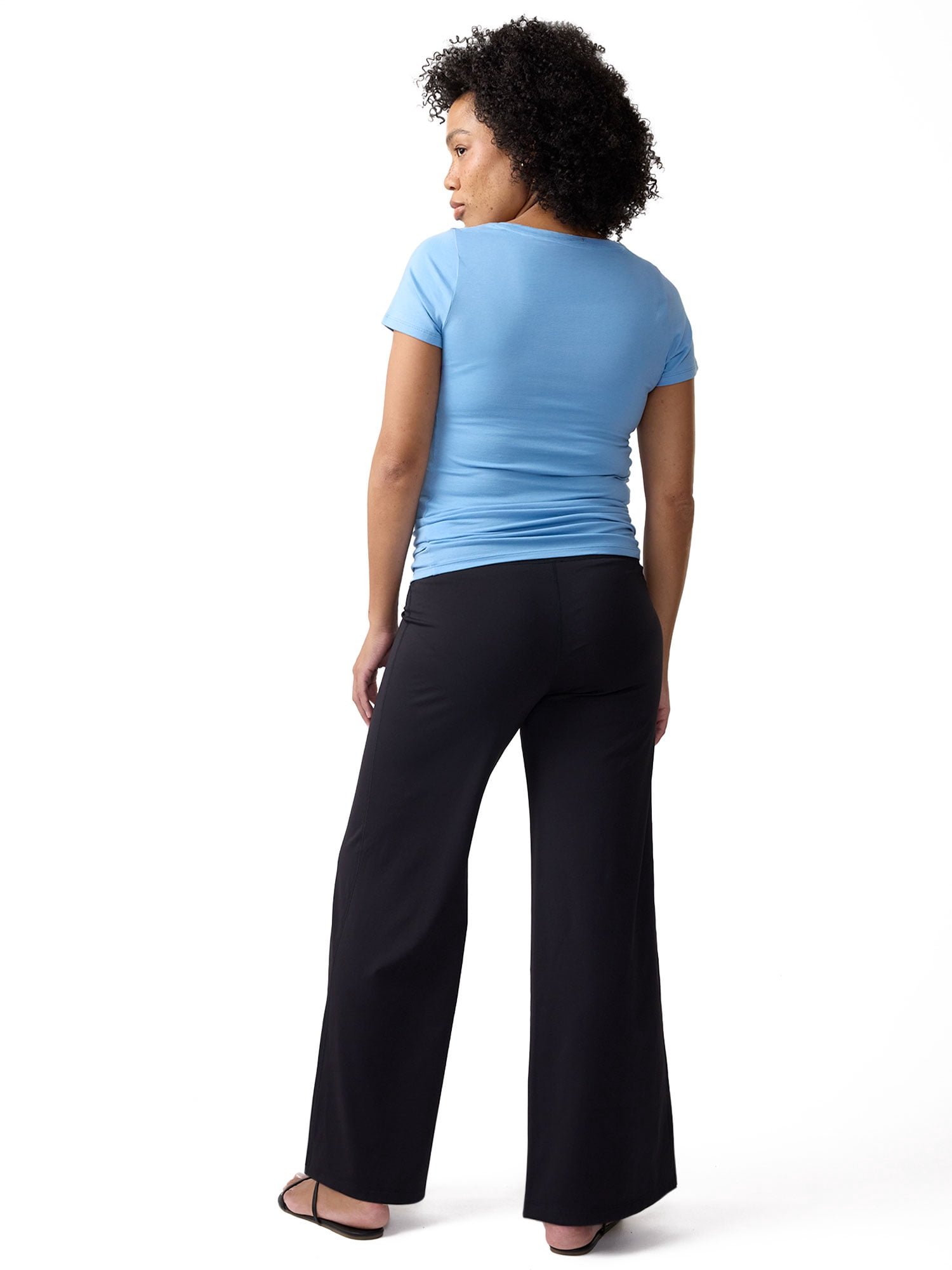 Ingrid & Isabel For Every Belly Women's Maternity Short Sleeve Fitted Scoop Tee, Sizes S-XXL