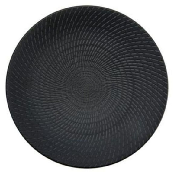 Oneida L6250000152C 10.875 in. Urban Black Porcelain Coupe Plate