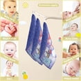 thumbnail image 3 of SKYSONIC Christmas Night Landscape Baby Muslin Washcloths Face Towel, 3 PCS Watercolor Cute Snowman Burp Cloths Cotton Wipes Infant Wash Cloth for Newborn Boys Girls 12"x12", 3 of 7