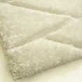 thumbnail image 4 of Plush Fluffy Shine 3D, White Geometric Diamond Shag 5'4" x 7'3" Area Rug/Carpet by Makymo, 4 of 8