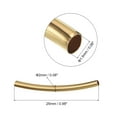 thumbnail image 2 of 220Pack 2x25mm Brass Curved Tube Beads, 1.5mm ID Smooth Noodles Spacer Bead, Light Golden, 2 of 6