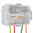 thumbnail image 1 of IP54 Extra Grand Extérieur avec Couvercle Transparent, avec 6 Joints de Câble, Rallonge Étanche, Protection de Multiprise, Prise, Décoration de Noël, Gris, 1 of 8