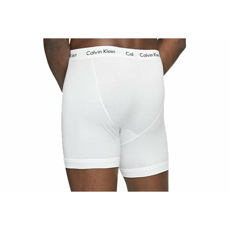 Calvin Klein Men's Boxers 3 Pack Cotton Tagless Stretch Boxer Brief NB2616,  White, L