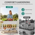 thumbnail image 5 of Uforic Mobile Raised Garden Bed 42.5x17.3x35.4 in, Elevated Plastic Planter Box with Drain Plug, Storage Shelf & Wheels, Sliver, 5 of 5