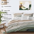 thumbnail image 3 of 3 Piece Sage Green Ombre Duvet Cover Set Queen Size, Microfiber Comforter/Quilt Cover with Corner Ties and 2 Pillowcases, Modern Abstract Geometric Art All Season Soft Bedding with Zipper Closure, 3 of 8
