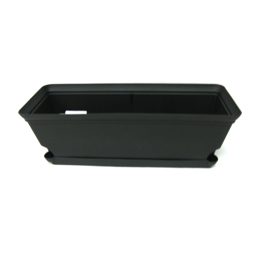 24" Flare SelfWatering Plastic Window Box, Black