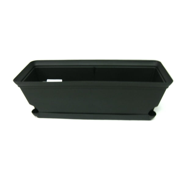 24" Flare SelfWatering Plastic Window Box, Black