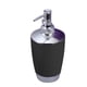 thumbnail image 4 of Juego de accesorios de baño de 4 piezas, plástico PP, juego de baño, taza, soporte para cepillo de dientes, kit dispensador de plato de jabón, negro Scienceny HA2135-07B, 4 of 6