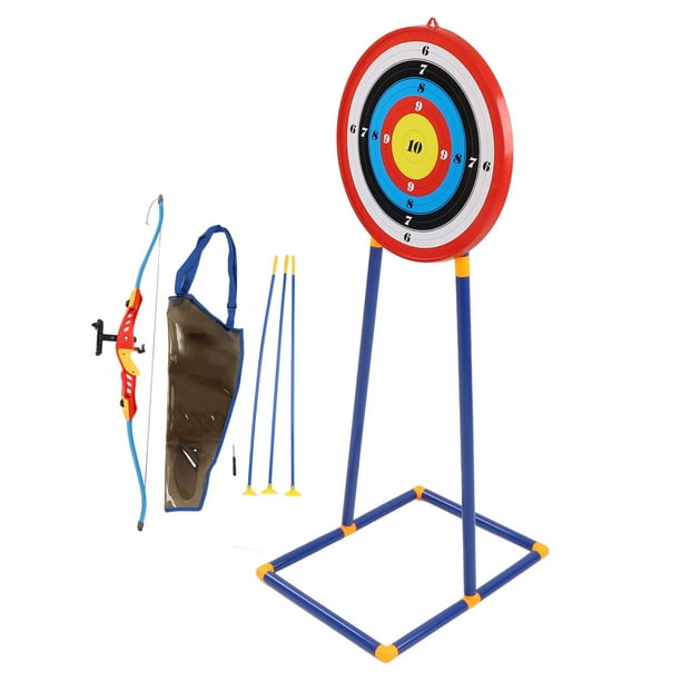 Juguete de tiro con arco de plástico para niños, juego de arco y flecha para niños, juguete para interior y exterior para niños, juego de arco y flecha para niños, eficiencia óptima