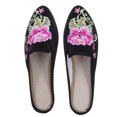 thumbnail image 1 of 1 par de pantuflas étnicas bordadas para mujer (talla 39), 1 of 6