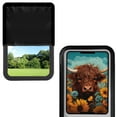 thumbnail image 2 of XYZCANDO Highland Cow RV Door Window Shade Floral RV Window Cover RV Accessories Easy to Install RV Black Out Curtains for Camper Windows 26'' X 17'' Travel Trailer Door Blackout Window Shade Blue, 2 of 7