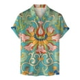 thumbnail image 1 of EGNMCR T-Shirts pour Hommes, Chemise Décontractée à Boutons, Imprimé Plage, Col Rabattu, Manches Courtes, Cadeaux pour Hommes, 1 of 3