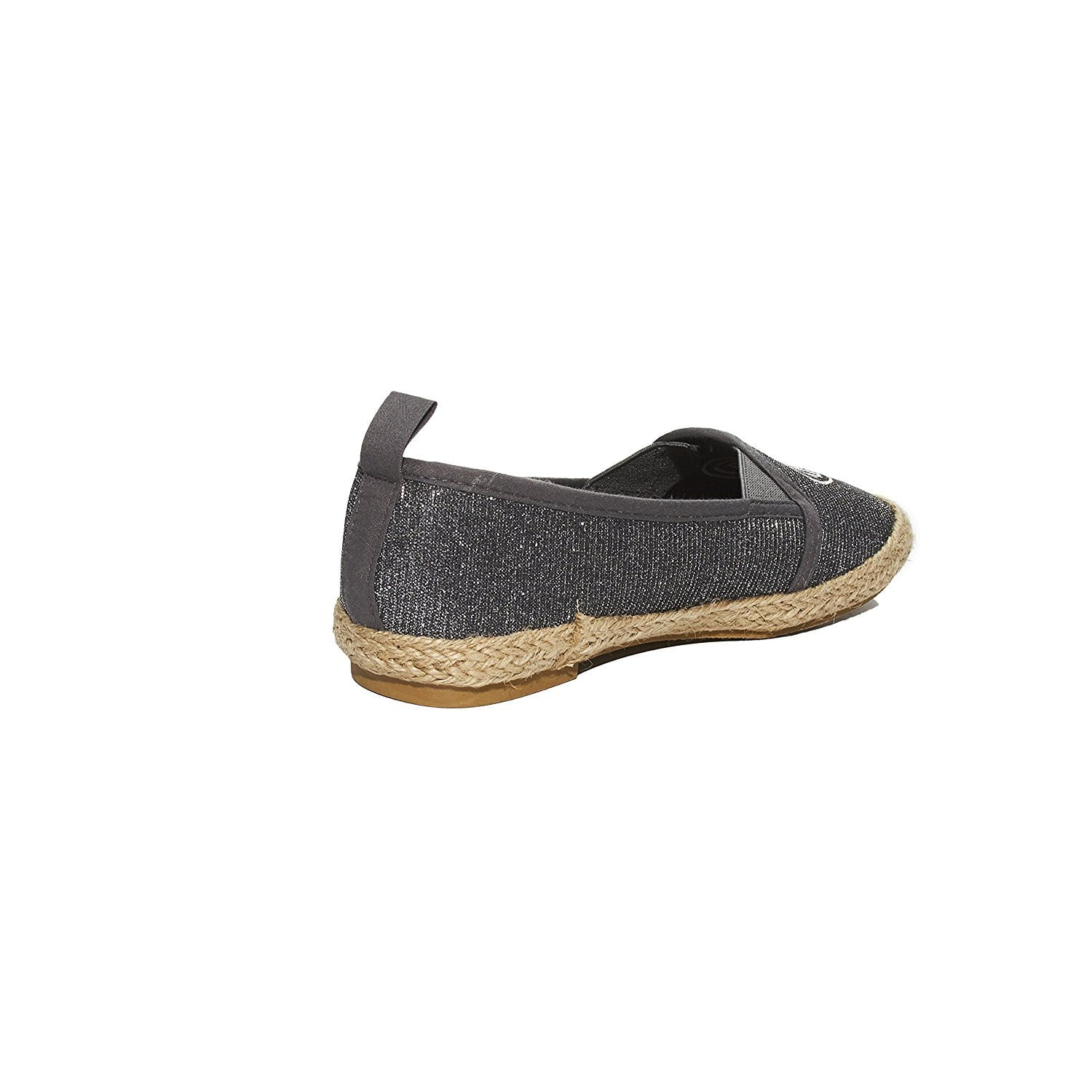 Bebe Bebe Girls Big Kid Beachy Espadrille Slip On Loafer Flat Glitter Mesh Shoe Size 12 Black Walmart Com Walmart Com