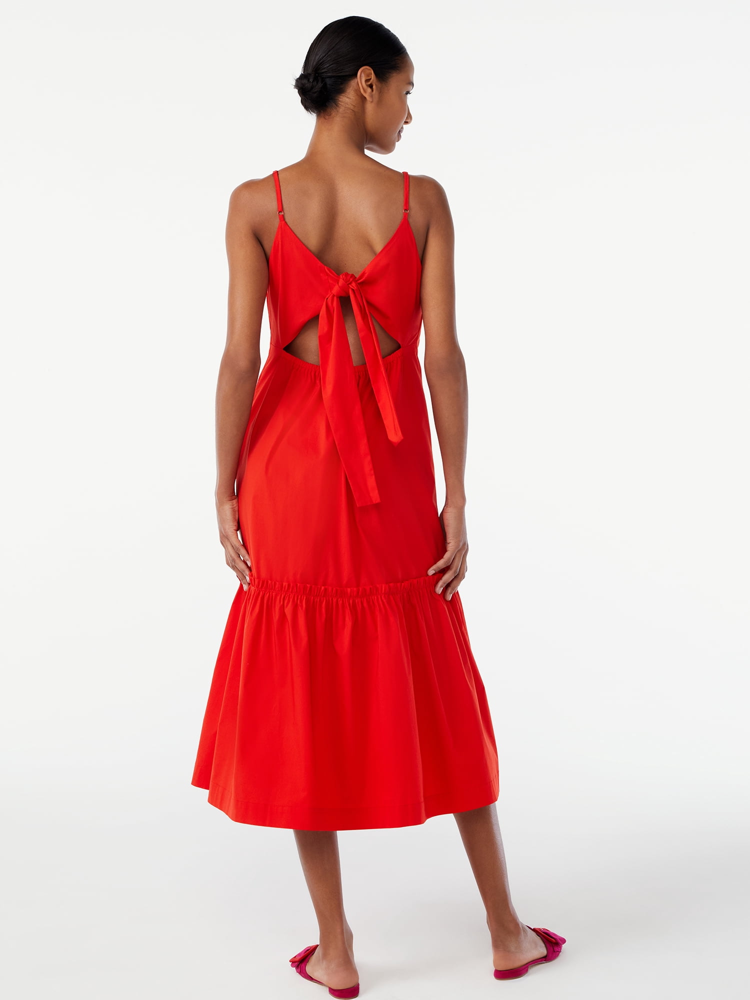 Scoop Women's Bow Back Midi Dress