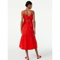 thumbnail image 3 of Scoop Women's Bow Back Midi Dress, 3 of 4