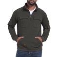 thumbnail image 1 of Pullovers for Men Solid Multi Pocket Half Zipper Stand Collar, 1 of 5