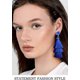 thumbnail image 2 of Pendientes de borlas en capas de colores, pendientes colgantes con borlas en capas bohemias, pendientes druzy para mujeres, adolescentes, niñas, regalo de cumpleaños, Navidad y San Valentín ---, 2 of 4