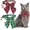 Bow-2, variant on Mumup 2Pack Christmas Cat Collars Breakaway with Stylish Bow, 2 Pack Red Green Plaid Xmas Kitten Collar with Bell, Removable Bowtie Christmas Collar for Cats