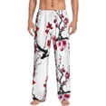 thumbnail image 2 of Picia Cherry Blossoms Mens Soft Woven Cotton Elastic Waistband Sleep Pajama Pant Lounge Sleep Pant With Pockets And Drawstring-XX-Large, 2 of 9