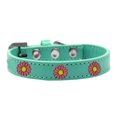 thumbnail image 1 of Pink Daisy Widget Dog Collar Aqua Size 14, 1 of 1