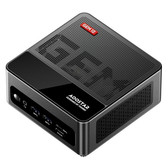 AOOSTAR Mini PC Windows 11PRO 32G DRR5 RAM 1T SSD Mini Desktop Computer AMD Ryzen™ 7 8845HS Processor 8 Cores 16 Threads WIFI6 BT5.2 WIFI6 BT5.2 Dual 2.5G LAN Ports Support 4K@120Hz Display