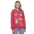thumbnail image 2 of Disney Minnie Mouse Women's Crewneck Sweatshirt Vintage Look Graphic Print Patch, 2 of 7