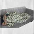 thumbnail image 6 of Plants Soft Flannel Fleece Throw Blanket, Floral Theme Watercolor Style Effect Illustration of Cactus and Suculent Prints, Cozy Plush for Indoor and Outdoor Use, 50" x 70", Green Yellow, by Ambesonne, 6 of 6