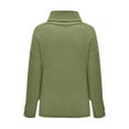 thumbnail image 5 of Women's Sweaters Womens Fall Tops Solid Color Scarf Collar Long Sleeve Pullover Sweater Top Button Detail Knitted Fall Winter Warm Casual Blouse Tunic, 5 of 8