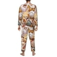 thumbnail image 5 of Bingfone Men'S Pajama Set 2 Piece Loungewear Pjs, Long Sleeve With Pajama Pants-Colorful Seashells, 5 of 9