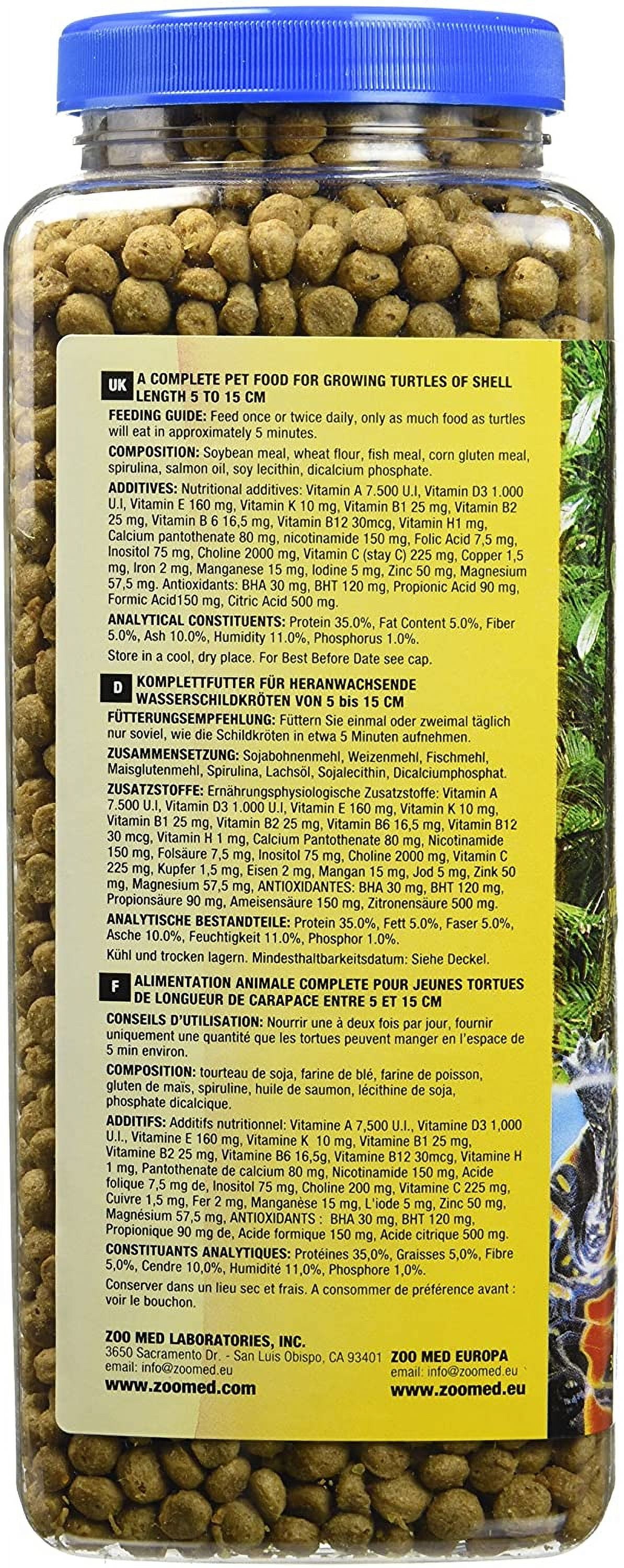 Zoo Med Natural Aquatic Turtle Food Growth Formula [Reptile Aquatic Turtle Food, Reptile Supplies] 52 oz (4 x 13 oz)