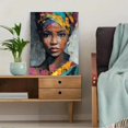 thumbnail image 5 of Qisvanset African Woman Portrait Oil Painting Canvas Wall Art 15.75x11.81 INCHES, 5 of 8