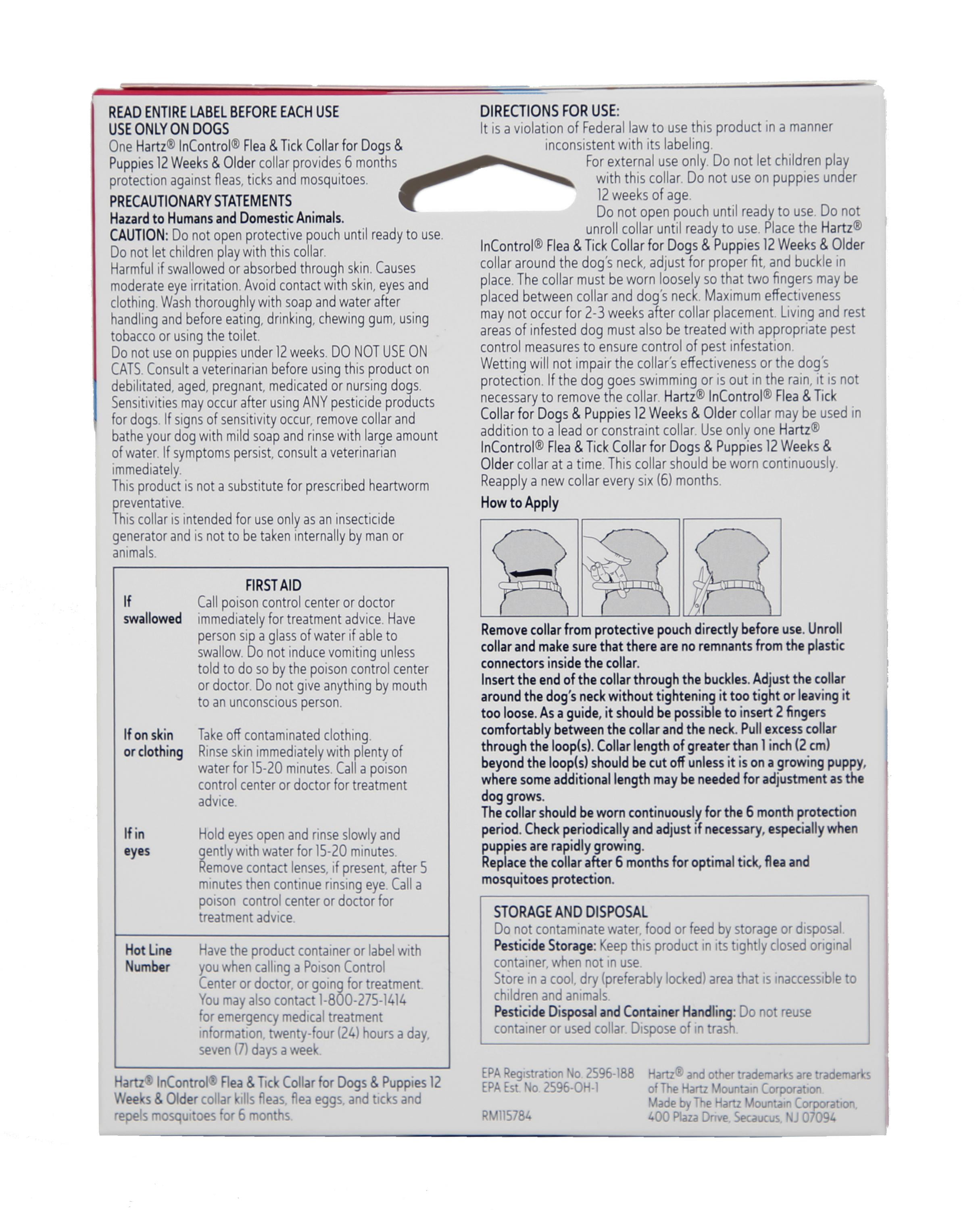 Hartz In Control Comfort Fit Flea & Tick Collar for Dogs, 1.1 oz