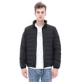 thumbnail image 1 of Wenseny Mens Puffer Lightweight Jacket Duck Down Stand-up Collar Padded Parka Black M, 1 of 8