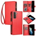 thumbnail image 1 of Compatible with Samsung Galaxy S21 Plus 5G Wallet Case Premium Zipper Large Space Flip PU Leather Cover, 1 of 5