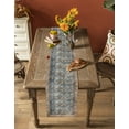 thumbnail image 5 of Ldtrchee Country Rustic Art, Table Runner 70 Inches, Gradual Brown Abstract Geometric Flower Bed Runner Dresser Scarves Tabletop for Indoor Outdoor Parties/Ceremony/Banquet, 13" x 70", 5 of 8