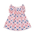 thumbnail image 5 of Ulanda Toddler Girls Dress 4th of July Straps Dresses American Flag Stars Striped Sundress Independence Day Patriotic Outfits (Red, 12-18 Months), 5 of 7
