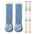 thumbnail image 3 of CPNG Baby Girl Boy Fleece Knee-High Socks Fluffy Fuzzy Slipper Socks Toddler Kids Girls Infant Long Socks Cute 3D Cartoon Fruit Floor Socks Newborn Warm Calf, 3 of 5