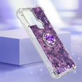 thumbnail image 6 of Glitter Clear Sparkly Bling Case for Xiaomi Redmi A1, Rugged Shockproof Flowing Liquid Floating Cover for Women with Ring Holder Phone Case for Xiaomi Redmi A1  Purple, 6 of 14