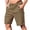 Khaki, variant on JTSRKL Men's Flat Front Dress Shorts Solid Zip Fly Button Elastic Waist Stretch Bottoms Quick Dry Business Golf Daily Sports Wear Short Pants Dark Gray XL
