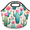 Multicolour 4, variant on Herdesigns Funny Neoprene Lunch Bag, Gothic Skull Insulated Lunch Box for Women Men Washable Lunch Tote Soft Lunch Container With Zipper for Work Picnic Travel